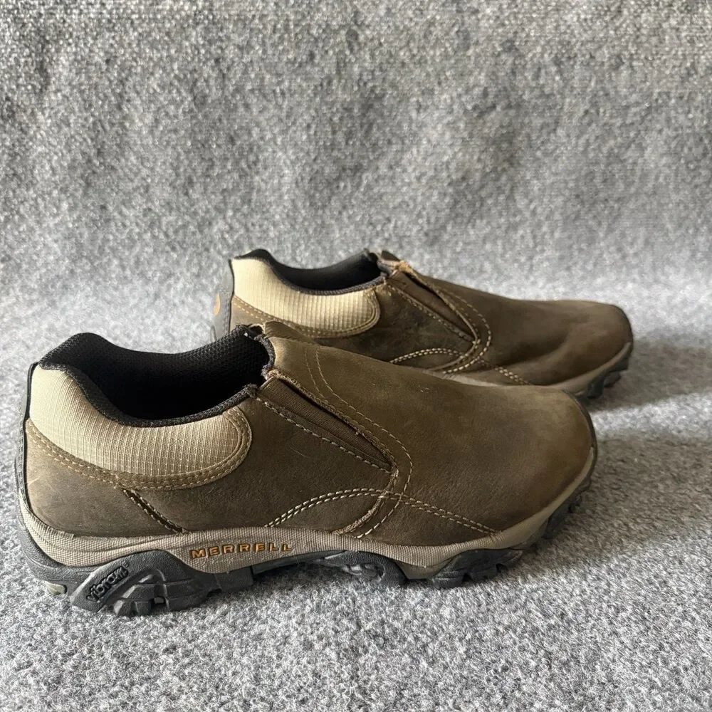 Merrell Jungle Moc Leather Kangaroo Brown Slip On Hiking Shoes Men's 11 Comfort
